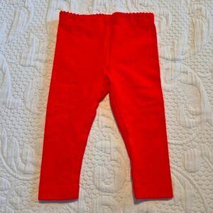 Tea Collection girls size 3-6 months orange leggings VVGUC